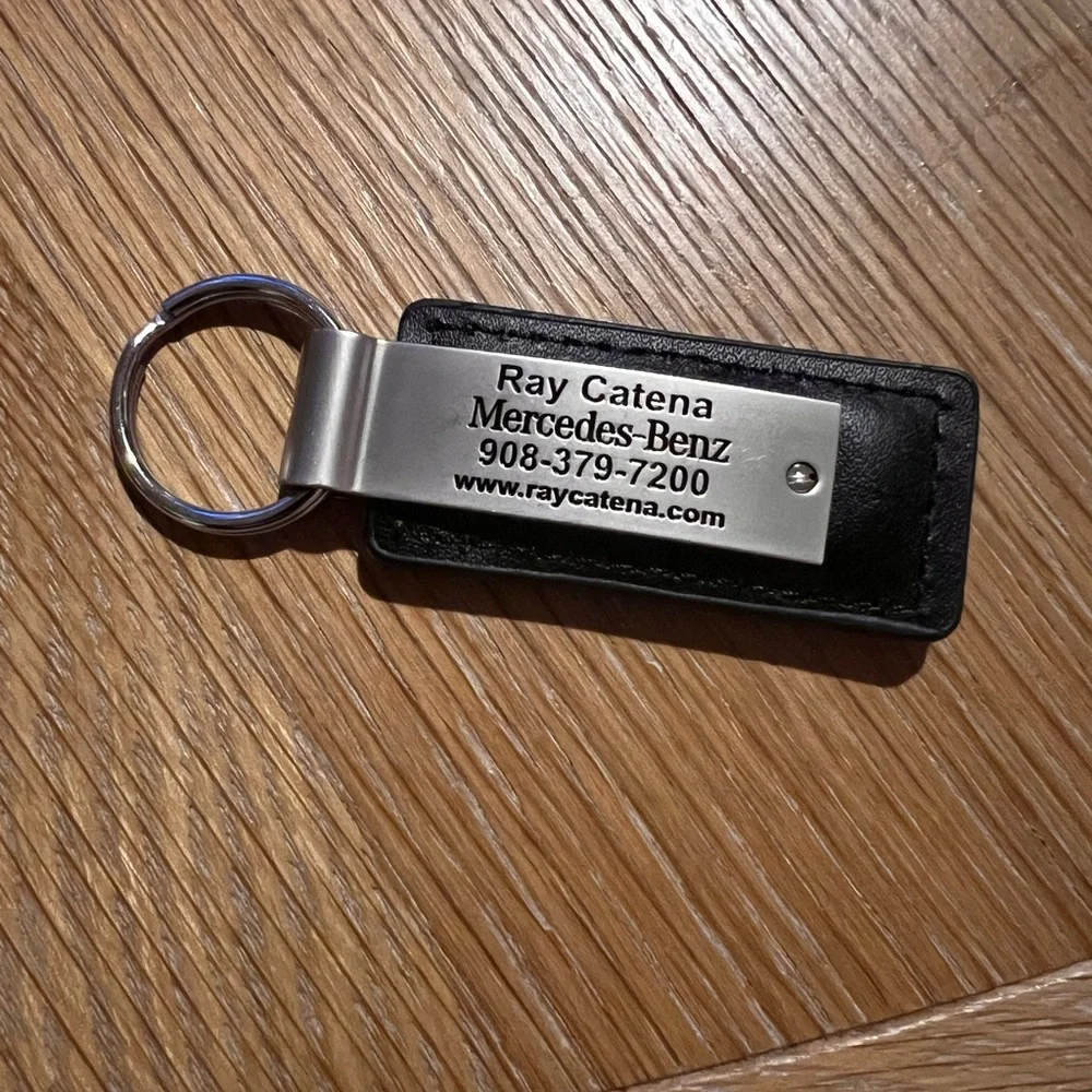 Mercedes Benz Black Leather Keychain